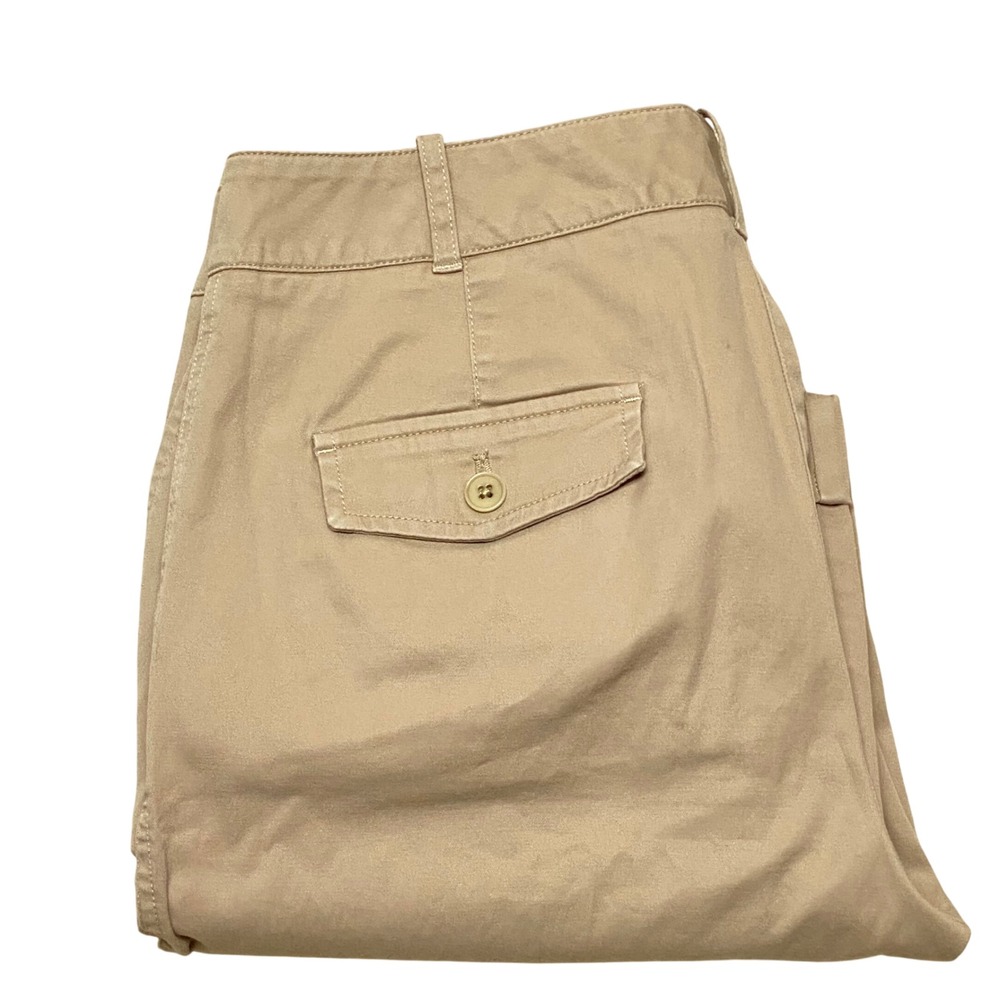 Talbots Women's Khaki Chino Pants Cropped Leg Cuffed Size 8‎ - Picture 10 of 11